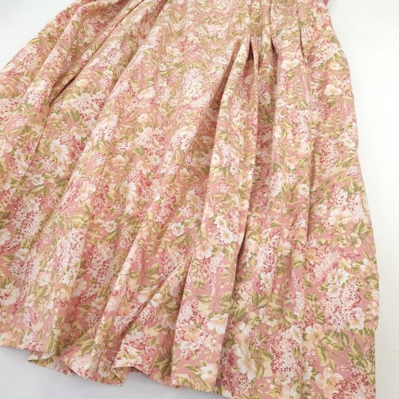 Vintage Laura Ashley Dress & Jacket Size 10 12 Floral Pink Cotton STUNNING - Picture 16 of 16